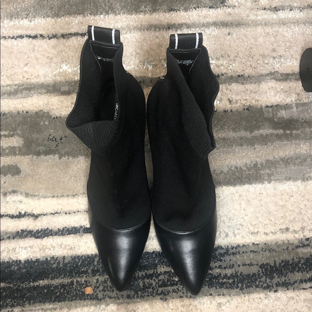 Michael Kors Black Knit Ankle Boots